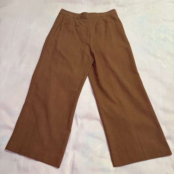 Sezane- Emilio Trousers in Brown Hazelnut Size FR 40 / US Large Crop Ankle - Picture 5 of 9